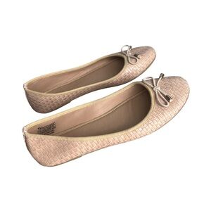 Wanted Woven Beige Ballet Flats